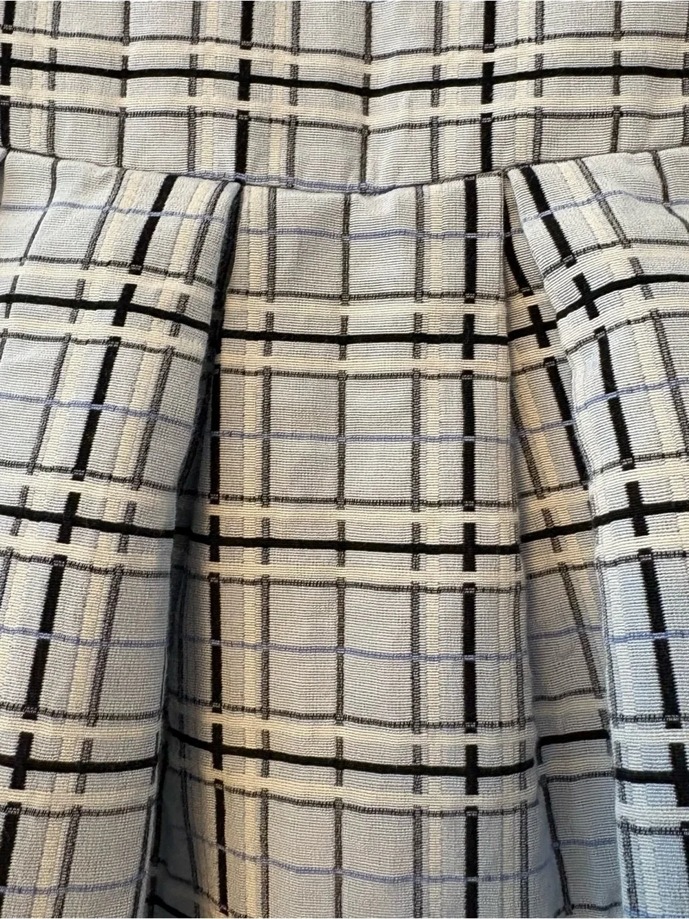 Janie and Jack Winter Wishes light blue plaid dress faux fur collar 12-18 months
